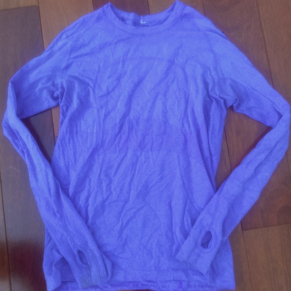 RARE Lululemon Swiftly Tech Long Sleeve Crew in Heathered Power Purple